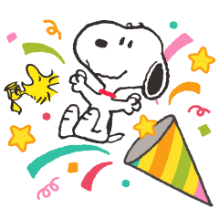 Snoopy의 뿅뿅 팝업 스티커