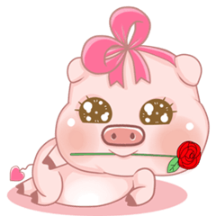 Cute Piggy Pink (Big Stickers)