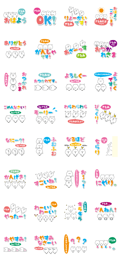 Satomi big name Sticker