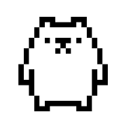 Small white bear Sticker