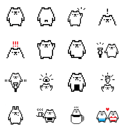 Small white bear Sticker