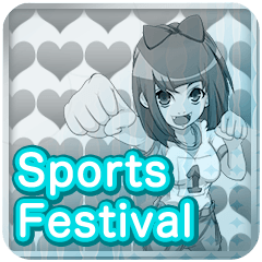 girls' sports festival girly stripes en