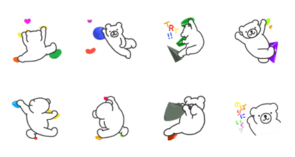 climber-bear bouldering