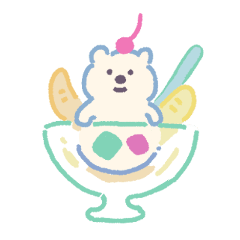 Polar bear who likes ice cream