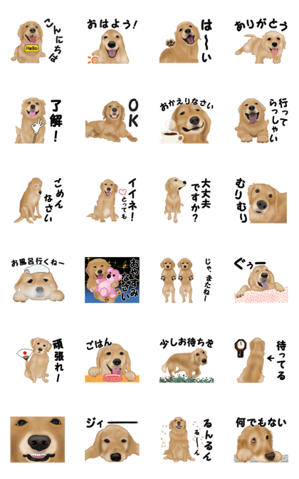 スタンプ無料get 動く ゴールデンレトリバー Stampick スタンピック