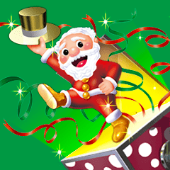 Happy moving Santa Claus
