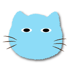 Colorful cat's sticker 4.