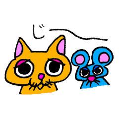 Cat and mouse Sticker.