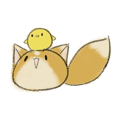 fox blob and chick