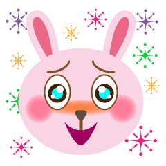 Cute pink bunny's muttering2