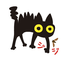 Happy animated black cat 6_Summer