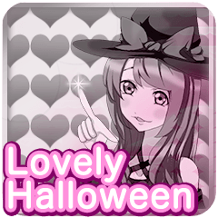 Lovely Halloween Heart & Stripes