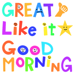 カラフルでポップな英語の挨拶 省スペース Line スタンプ Line Store カラフルでポップな英語の挨拶 省スペース Line スタンプ Line Store