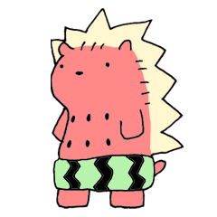Watermelon and hedgehog