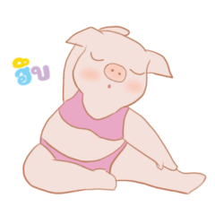 Pigs doing yoga
