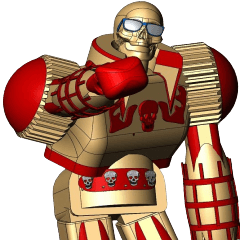 Red Skull Boxing Robot