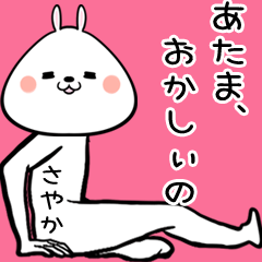 Sayaka Name rabbit funny Sticker