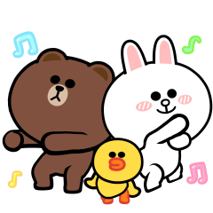 line sticker brown fight