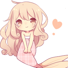 fluffy haired Mermaid