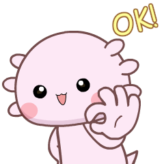 Cute chubby axolotl 7 : Animated