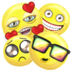 ★トラウマ可愛いリアル顔絵文字スタンプ