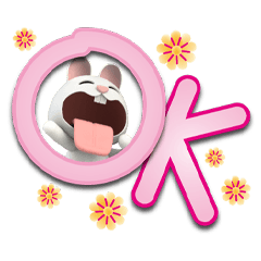 Laughing Rabbit word stickers 1-08