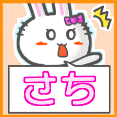 Rabbit's name sticker for Sachi