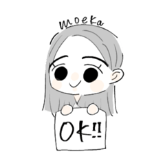 Moeka name stickers and reactions