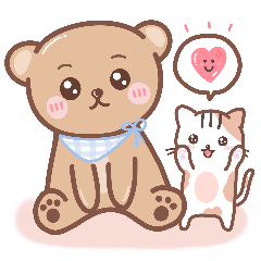 Bear and Cutest cat