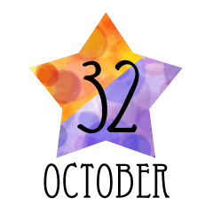 Star number sticker in October