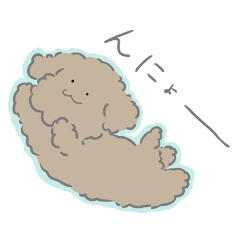 Fluffy Happy Poodle