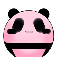 Polite daily greetings of pink pandas