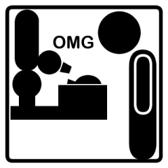 Laboratory Pictogram with a message