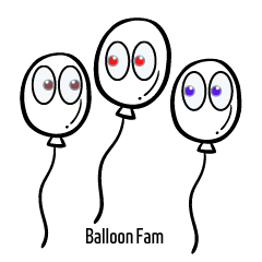 Balloons say hi