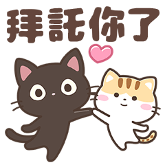 Black cat & Calico cat:Loose and Cute tw