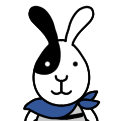 Blue scarf rabbit