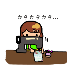 sewing girl