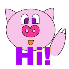 Simple and cute PIG stickers Eng version