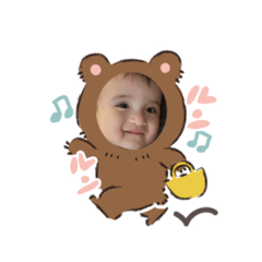 R cute sticker for family