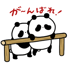 Moving good friends twin pandas