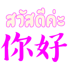 Daily Thai Chinese Chat Polite Word Fem