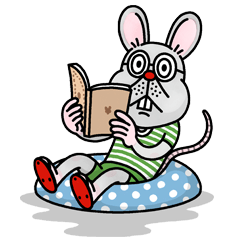 A mouse who loves reading
