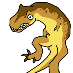 Sticker of the dinosaur