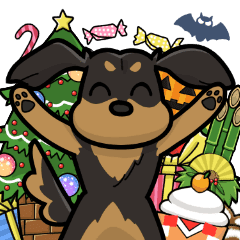 ダックス大好きスタンプ 黒タン 秋冬 Line スタンプ Line Store ダックス大好きスタンプ 黒タン 秋冬 Line スタンプ Line Store