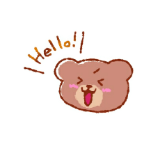 Greeting Bear Sticker