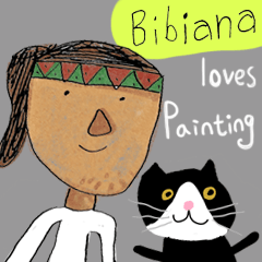 Miss Bibiana loves painting.