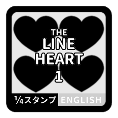 LINE HEART 1 [1/4][BLACK][ENGLISH]