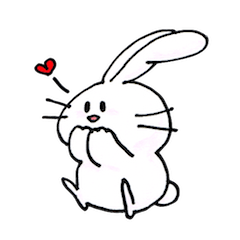 Cute housewife white rabbit