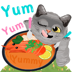 British Shorthair cat :English big words