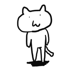Monochrome handwriting cat "Nyanchan"